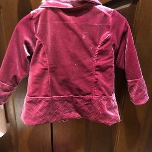 Toddler girls jacket with fur collar